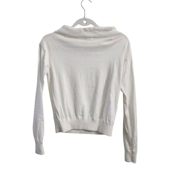 Minnie Rose Sweater XS White Cotton Cashmere Blend Longsleeve Lightweight - Picture 7 of 9
